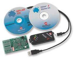 ICD, PICKIT 2, FOR PIC, DSPIC; IC Product Type Debugger / Programmer; Silicon Family Name PIC16F19xx; Core Architecture PIC; Core Sub-Architecture PIC16; Kit Contents PICkit 2 Device Programmer, 44 Pin PIC16F887 Demo Board, USB cable, MPLAB IDE CD; Featur