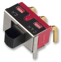 SLIDE SWITCH, SPDT, R/A, ON-OFF-ON; Contact Configuration SPDT; Switch Operation On-Off-On; Switch Mounting Through Hole; Product Range 1000 Series; Contact Current Max 6A; Contact Voltage AC Max 250V; Contact Voltage DC Max 28V; Orientation Horizontal; S