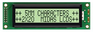 MIDAS DISPLAYS MC22005A6W-GPTLY