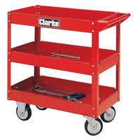 SERVICE TROLLEY, 3 TIER, 100KG; Truck Type Service Cart; Carrying Capacity 100kg; External Height 825mm; External Width 400mm; Length 845mm; Product Range -