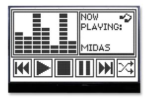 LCD, COG 128X64, FSTN, BLACK ON WHITE; Resolution 128 x 64; Display Appearance Black on White; Logic Voltage 3.3V; Interface Type Parallel; Font Set No Font; Display Mode Transflective; LCD Display Type FSTN; Module Size 80mm x 54mm; Operating Temperature