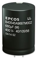 Epcos B43545A9337M000 Cap, 330Μf, 400V, Alu Elec, Snap-In