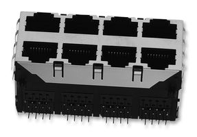 Wurth Elektronik 615064243321 Conn, Rj45, Jack, Shld, 2X4 Port, 8P8C