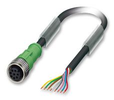 Phoenix Contact Sac-8P- 5,0-Pur/m12Fs Sensor Cable, 8Pos, M12 Socket, 5M