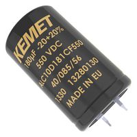 Kemet Alc10A331Ee550 Cap, 330Uf, 550V, Alu Elec, Snap-In