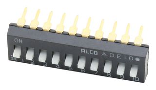 Alcoswitch - Te Connectivity 1825360-6 Dip Switch, 10Pos, Spst, Slide