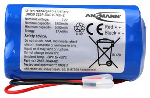 Ansmann 2447-3049 Battery,li-Ion,5.2Ah,7.4V