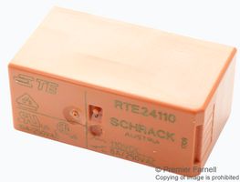 Schrack - Te Connectivity Rte24110 Power Relay, Dpdt, 10A, 250Vac, Th