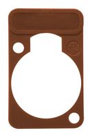 Neutrik Dss-Brown Lettering Plate, D Shape, Brown