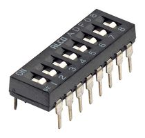 Alcoswitch - Te Connectivity Adf08T04 Dip Switch, 8Pos, Spst, Slide, Th