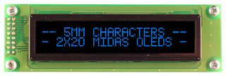 MIDAS DISPLAYS MCOB22005A1V-EBP