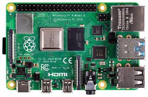 RPI4-MODBP-4GB - Single Board Computer, Raspberry Pi 4 Model B, BCM2711 SoC, 4GB DDR4 RAM, USB 3.0, PoE Enabled