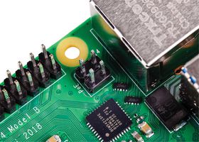 RPI4-MODBP-4GB - Single Board Computer, Raspberry Pi 4 Model B, BCM2711 SoC, 4GB DDR4 RAM, USB 3.0, PoE Enabled