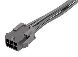 Molex / Partner Stock 214758-2061 Cable Assy, 6P, Plug-Free End, 150Mm