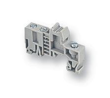 END CLAMP, DIN RAIL MOUNT; For Use With NS 32 or NS 35/7.5 Din Rail; Accessory Type End Clamp; Product Range E/UK; SVHC No SVHC (15-Jan-2019); Colour Grey