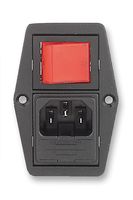 Bulgin Limited Bvb01/z0000/11 Inlet, Iec, Dp, Red, Illuminated