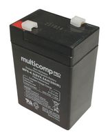 Multicomp Pro Mp6-4.5 Rechargeable Batt, 4.5Ah, 6V, Lead Acid