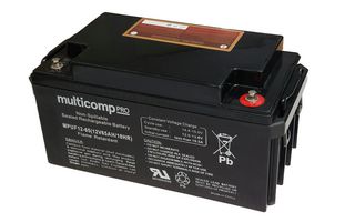 Multicomp Pro Mpuf12-65 Rechargeable Batt, 65Ah, 12V, Lead Acid