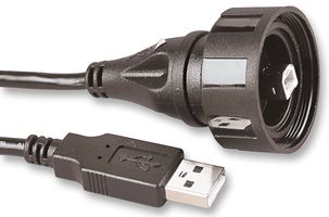 Bulgin Limited Px0840/b/2M00 Cable Assembly, Usb A To B, Ip68, 2M