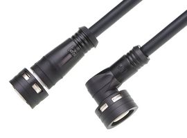 Molex 120401-0077 Sensor Cord, 4P M12 Rcpt-R/a Plug, 1M