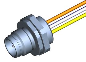 Molex 120406-3011 Sensor Cord, 4P M12 Plug-Free End, 0.3M