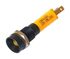 Cml Innovative Technologies 190512Z2 Led Panel Indicator, Yellow, 8Mm, 12V