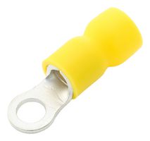 Multicomp Pro Rve5-3.7 Crimp Terminal, Ring, 3.7Mm, Yellow