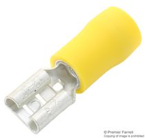 Multicomp Pro Fdd5-250 Crimp Terminal, Female, Yellow, Pk100