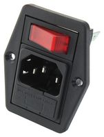 Bulgin Limited Bvb01/z0000/02 Inlet, Iec, Sp, Red, Illuminated