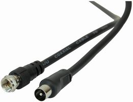 Pro Signal Jr9017/1.0M Black-Rohs Lead, F Plug-Coax Tv Plug 1.0M Black