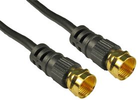 Pro Signal Psg00644 F Plug To Plug Lead - 2M Black/gold