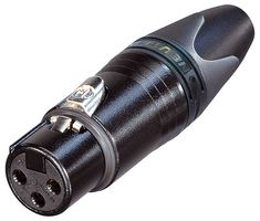 Neutrik Nc3Fxx-B Socket, Xlr, Free, Black, 3Way