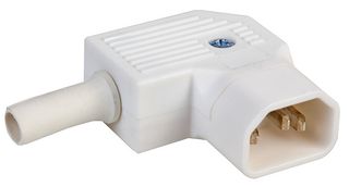 Bulgin Limited Px0686/se/wh Plug, Iec, Right Angle, White, Free