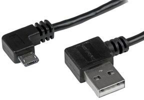 Startech Usb2Aub2Ra1M Lead, Usb2.0 A- Micro B, Right Angle, 1M