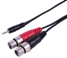 Pulse Pls00683 Lead, 3.5Mm St Jack - 2X Xlr-F, 1.0M