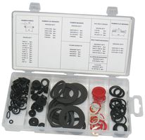 Duratool D01890 Tap Washer Kit, 125Pcs