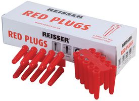 Reisser Red Wallplug Expansion, Pozidriv, Pe, 30Mm, Pk100