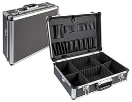 Duratool D01815 Tool Case, Black Aluminium