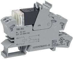 Wago 788-354 Relay Module, 1Ch/o, 24Vdc, 16A