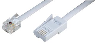 Pro Signal Psg04199 Telephone Plug To Rj11 White 10M