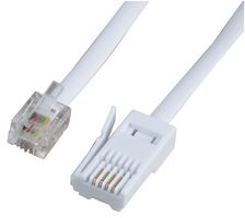 Pro Signal Psg04206 Telephone Plug To Rj11 C-Wired White 1M