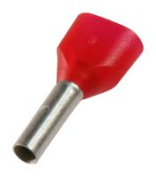 Weidmuller 9004410000 Ferrules,twin Wire End,1.5Mm2,crimp,red