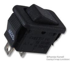 Zf Prk22J5Bbbnn Switch, Rocker, Spst, 3A, 250V, Black