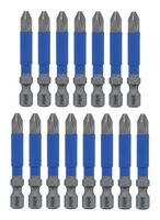 Wiha 70242 1/4 Impact Bits, Ph2, 15Pcs