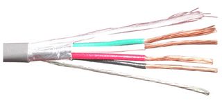 Belden 5302Fe 008U1000 Shielded Multiconductor Cable, 4 Conductor, 18Awg, 1000Ft, 300V