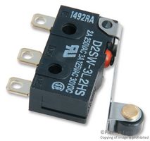 Omron Electronic Components D2Sw-3L2Hs Microswitch, Roller Lever, Spdt 3A 250V