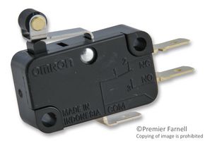 Omron Electronic Components V-15G5-1C25-K Microswitch, Roller Lever Spdt 15A 250V