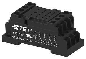 Amp - Te Connectivity 2071566-1 Relay Socket, 14 Pin, 6A, 250V, Din Rail