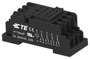 Amp - Te Connectivity 2071566-2 Relay Socket, 14 Pin, 6A, 250V, Din Rail