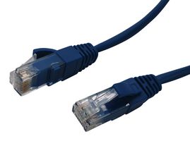 Amphenol Communications Solutions Rje1Y16305152401. Rj-Rj Ethernet Cable Assembly,cat5E,round,blue,overmoulded,unshielded,length-1 Feet 77Ak6902